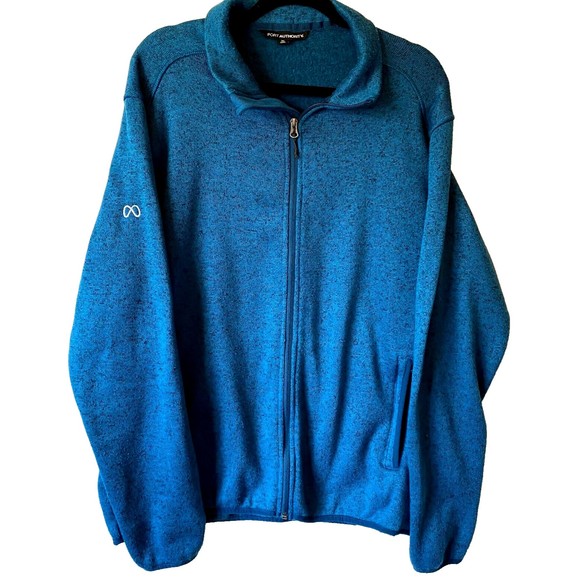 Port Authority Other - Port Authority Jacket Fleece Lined Full Zip Logo Men's XL Blue